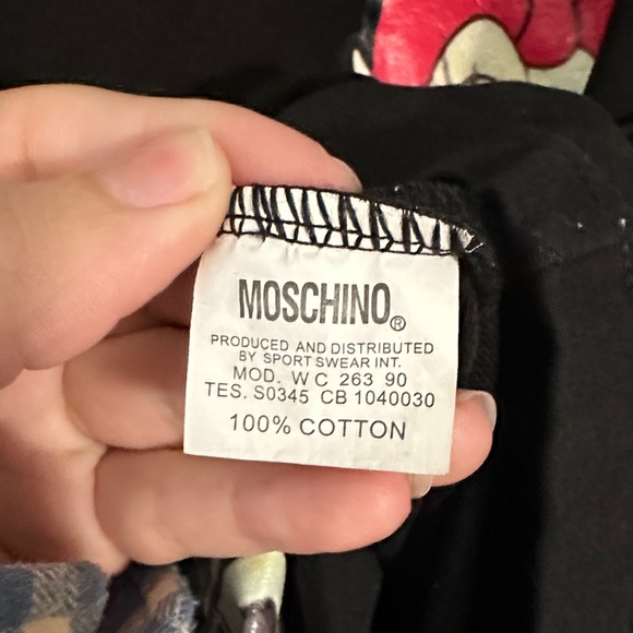 Moschino Black Tee with Cartoon Graphic - Picture 6 of 6